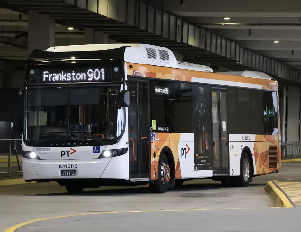 Public Bus Route 901 (with a Train Transfer)